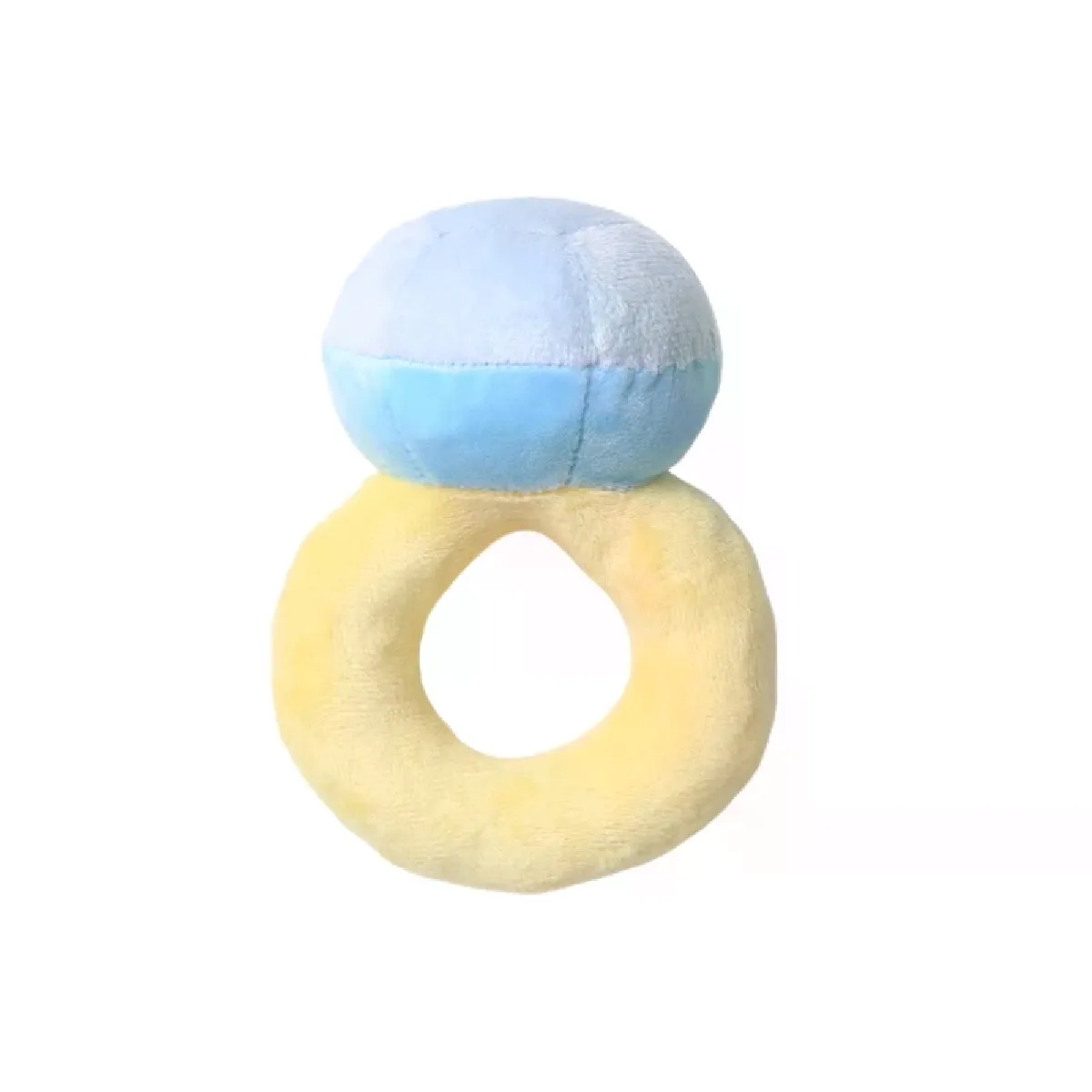 Meilleurs prix pour Jouet à mâcher couineur en forme de bague de fiançailles pour chien, accessoire de massage nettoyant et doux, anneau molaire en peluche pour animaux de compagnie~06409