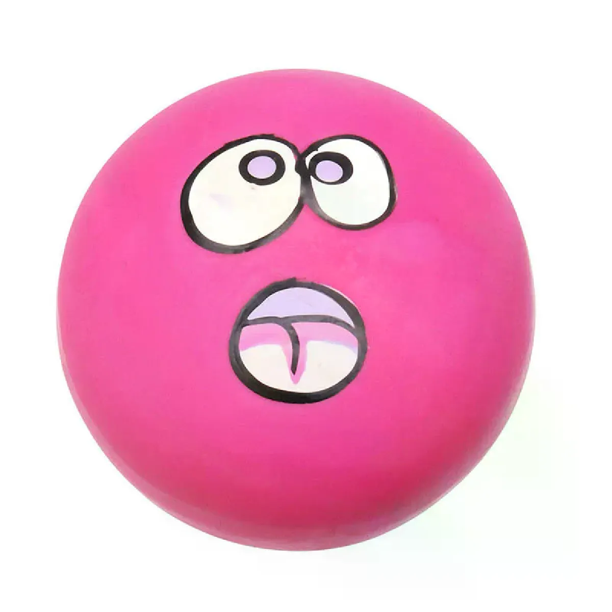 Meilleurs prix pour Balle en caoutchouc pour chien avec couineur, jouet à mâcher avec visage apportant des balles lumineuses 66cy ???wyd dog toys ??? ??? ????? Balle Chien~07398