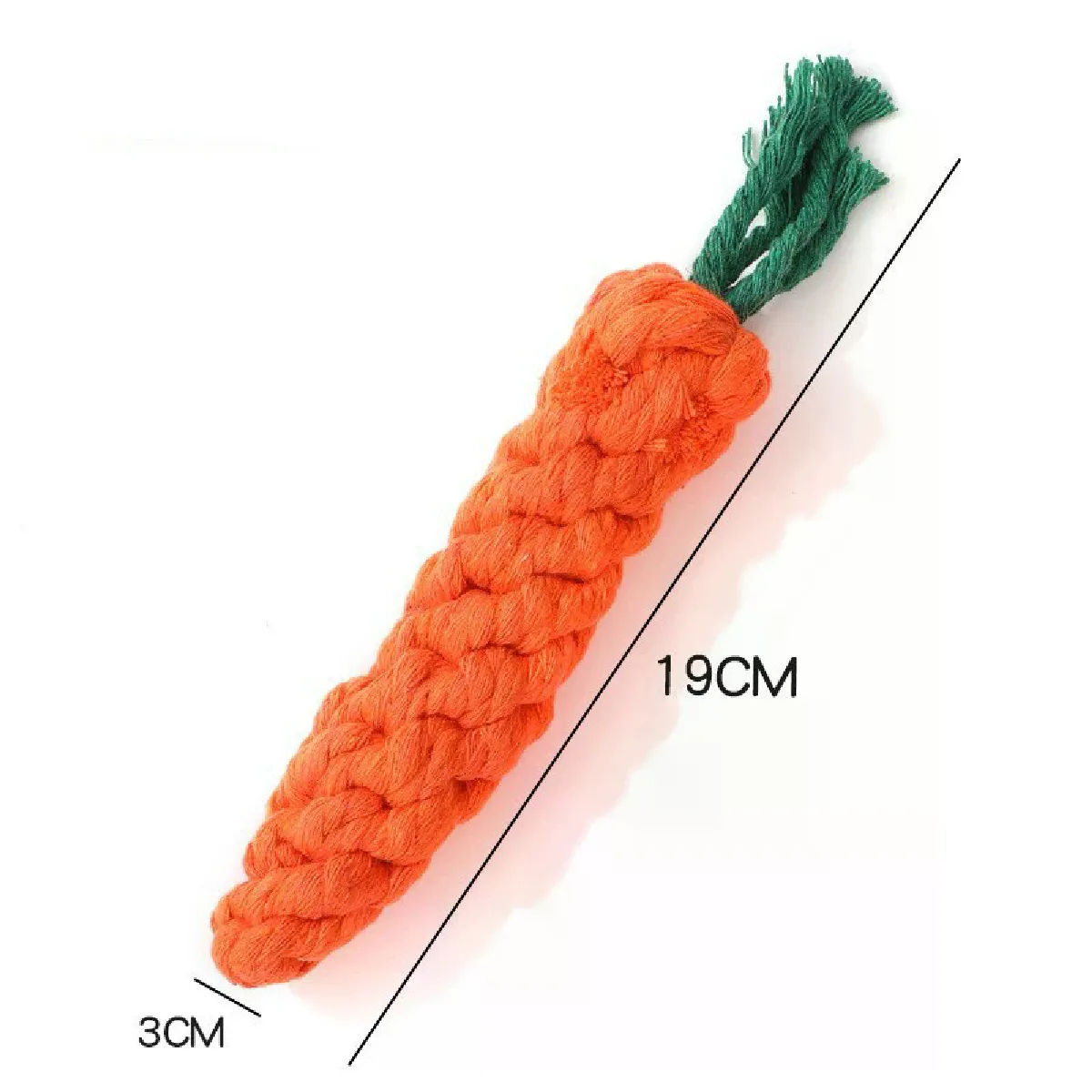 Meilleurs prix pour Jouet à mâcher en forme de carotte pour chien, corde en coton résistante aux morsures, nettoyage des molaires, fournitures de train d'extérieur~07177