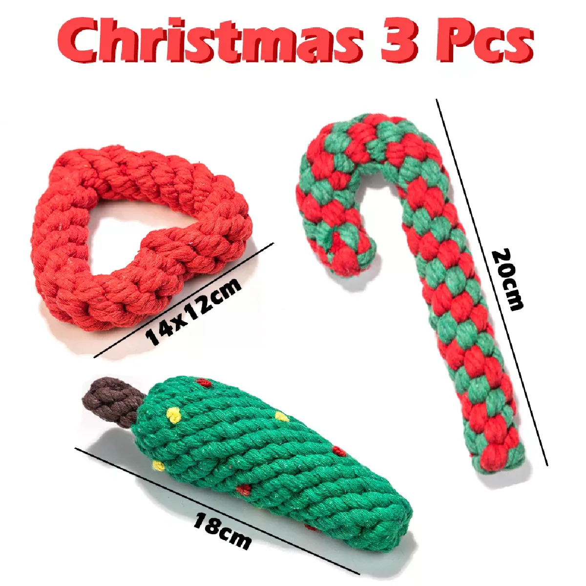 Comparer les prix de Lot de 12 jouets pour grands chiens, corde à mâcher pour l'extérieur, jouets pour nettoyer les dents pour grands chiens~06716