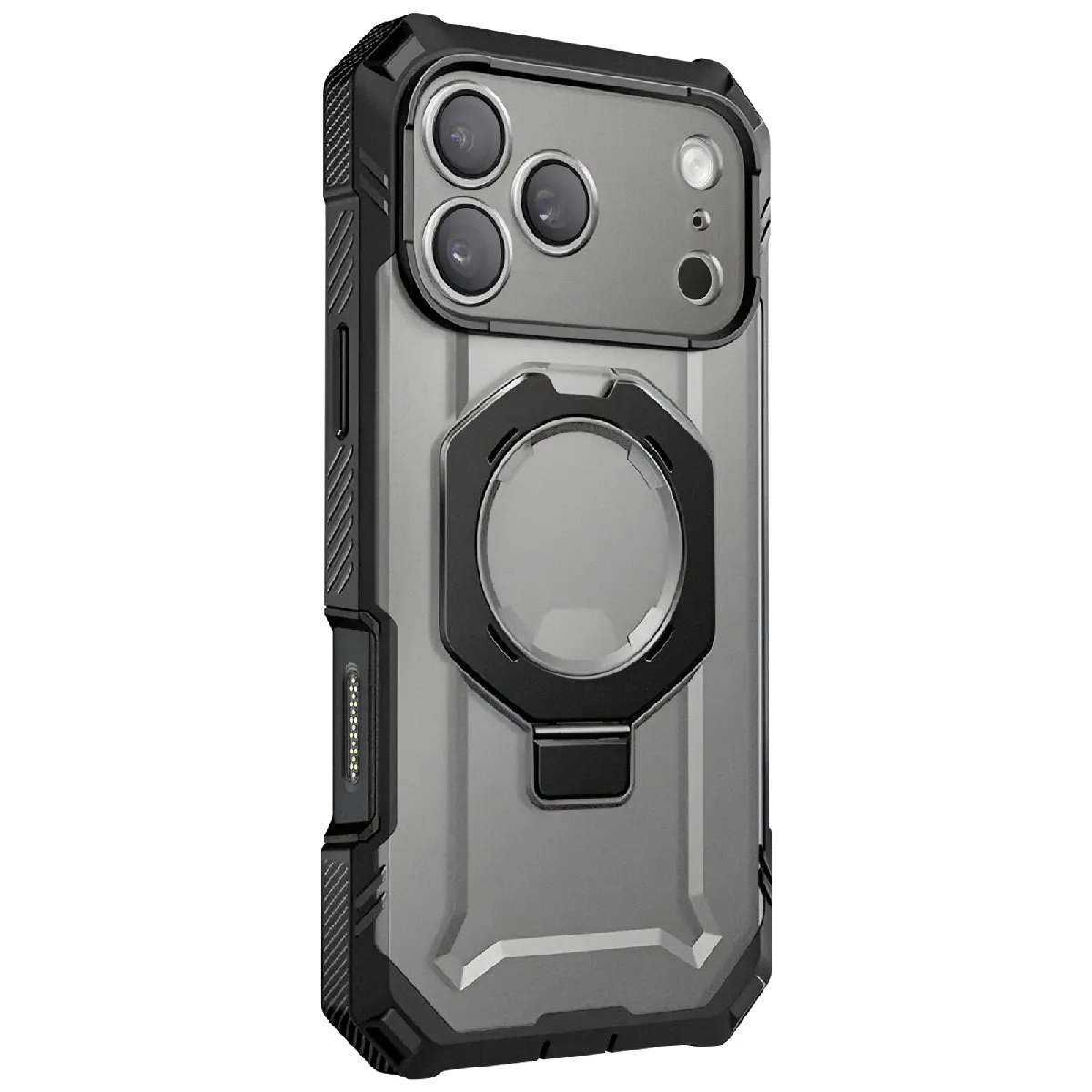 Coque Int&eacute;grale pour iPhone 17 Pro MagSafe S&eacute;rie Unicorn Beetle Grip Pro Noir