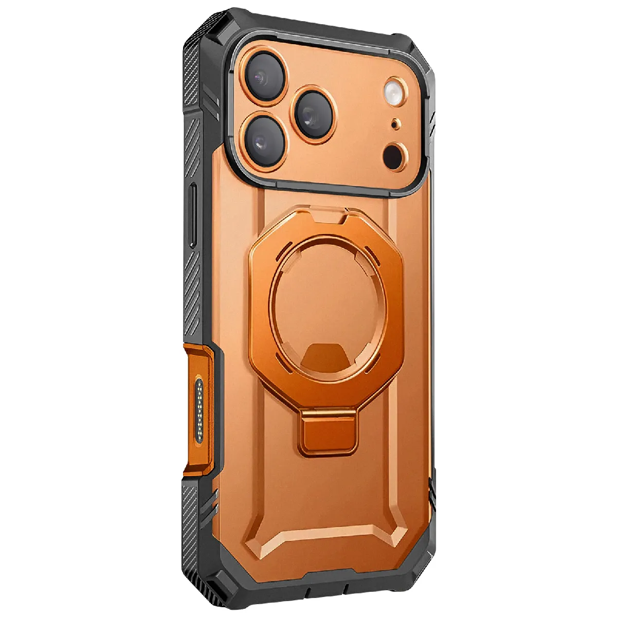 Coque Int&eacute;grale pour iPhone 17 Pro Max MagSafe S&eacute;rie Unicorn Beetle Grip Pro Orange