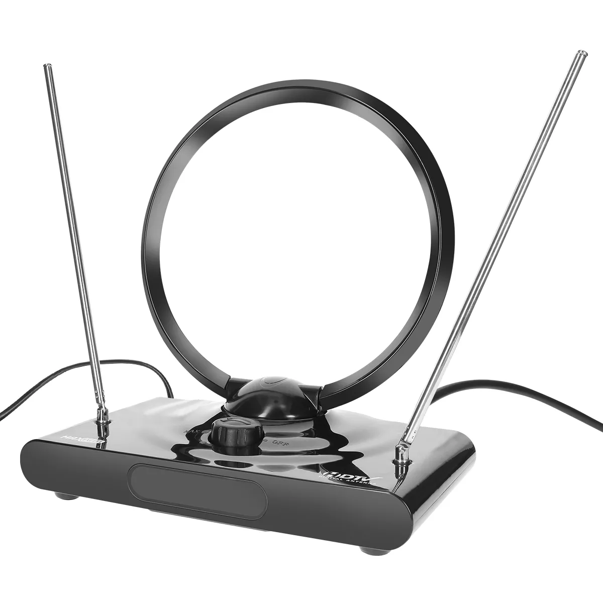 Max Excell - Antenne TV Ronde - HDTV - 38 dBi - Réception TNT DVB-T - Noir - Image 2