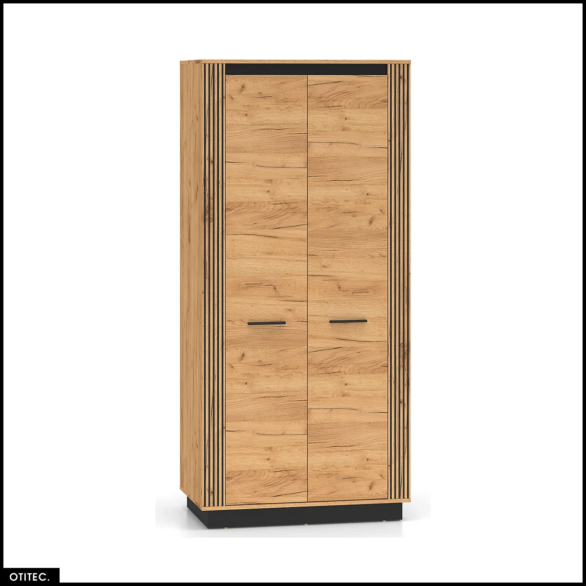 Otitec Armoire de dressing - Chêne et noir