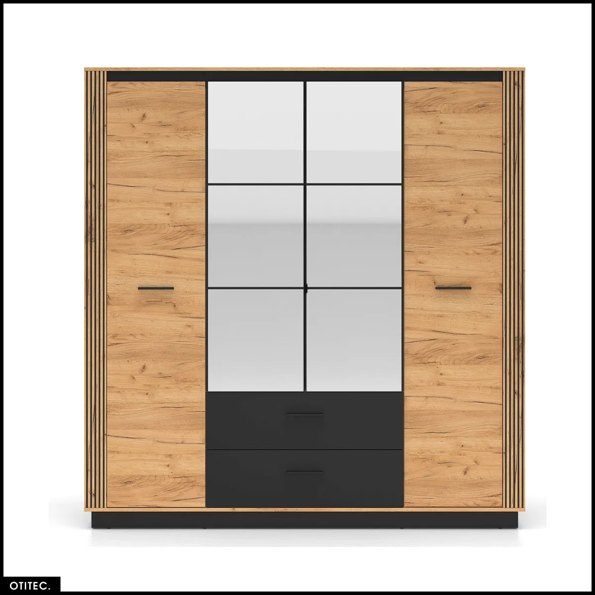 Otitec Armoire dressing - Chêne noir