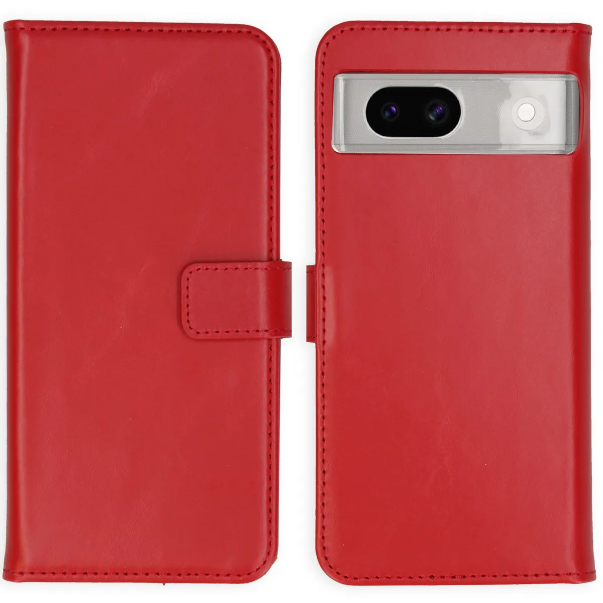 Selencia Rouge Étui Portefeuille En Cuir Google Pixel 8A