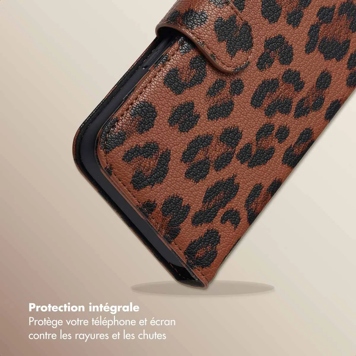 Selencia Marron Étui Portefeuille En Similicuir Sabi Apple Iphone 16E / Iphone 17E