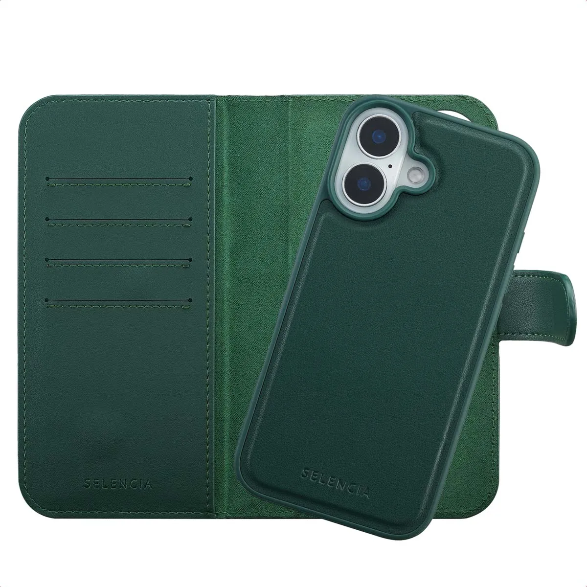 Selencia Vert Étui Portefeuille Olyn Apple Iphone 16