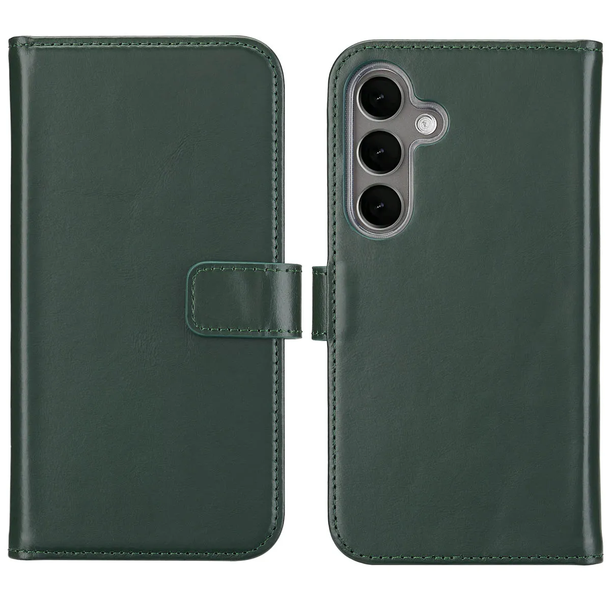 Selencia Vert Étui Portefeuille Samsung Galaxy S25 Plus