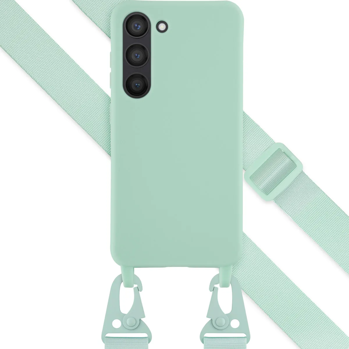 Selencia Turquoise Coque Silicone Avec Cordon Amovible Samsung Galaxy S23