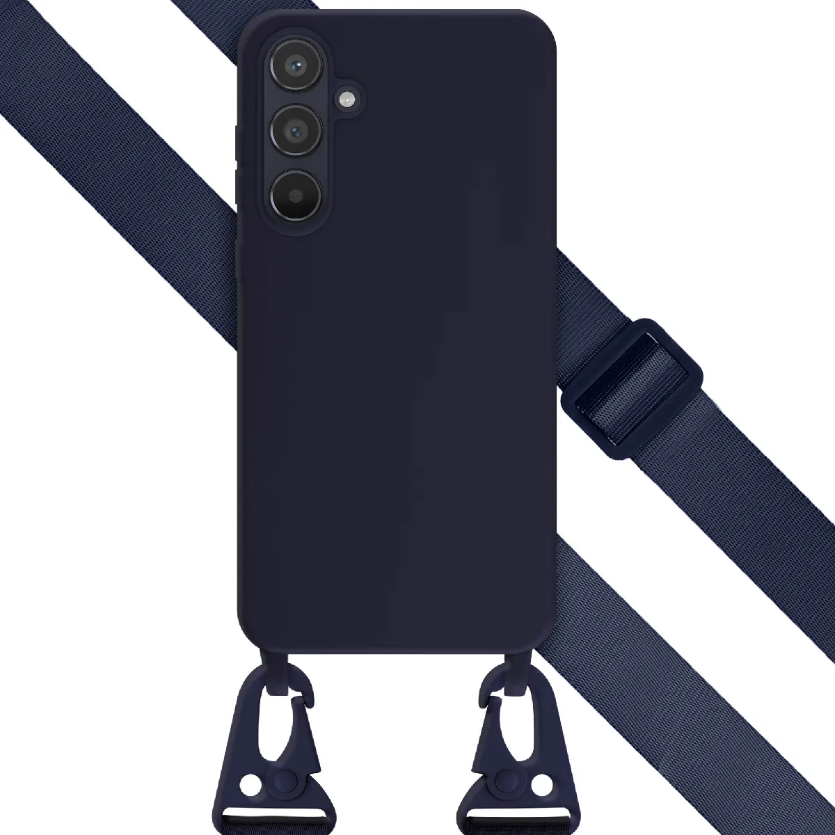 Selencia - Coque Silicone pour Samsung Galaxy A55 - Bleu - Image 3