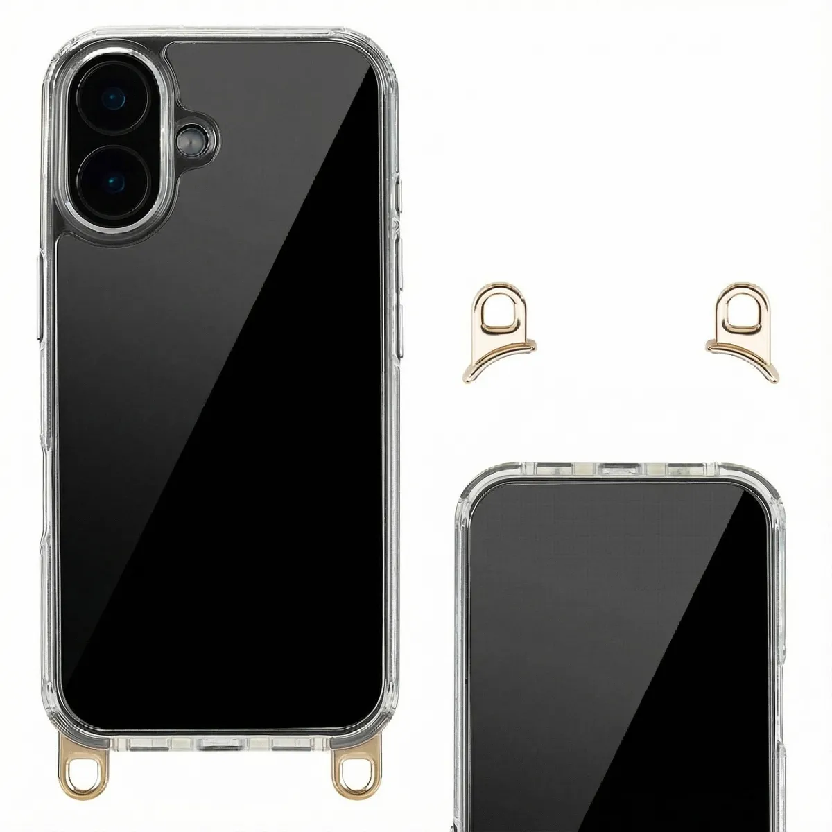 Selencia Coque Arrière Avec Crochets Amovibles Pour Apple Iphone 16 - Transparent