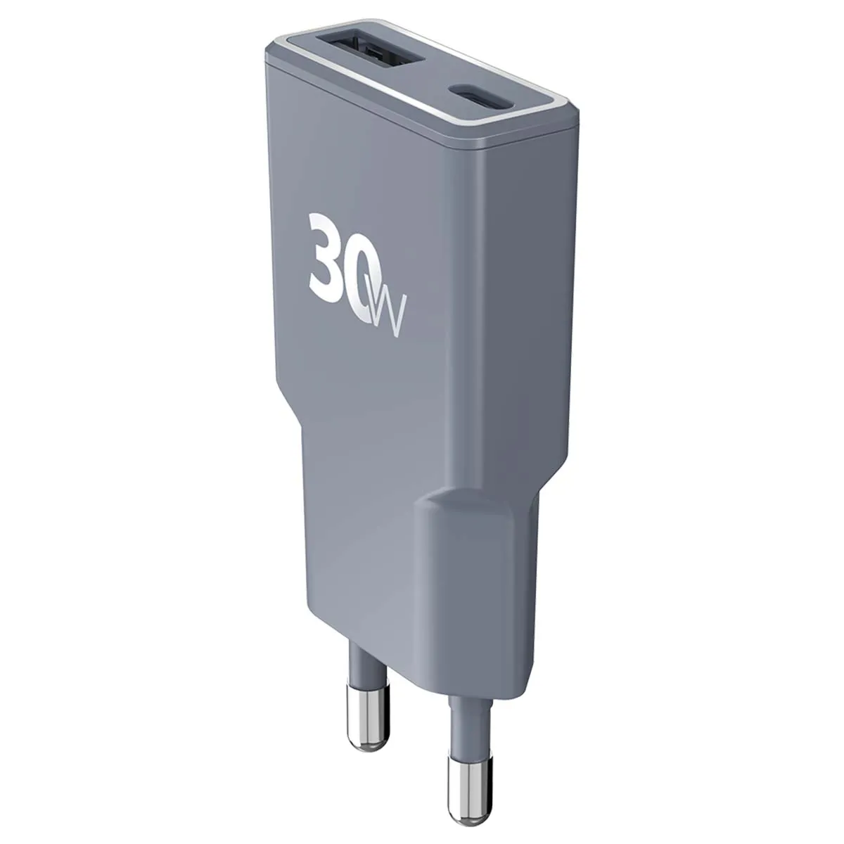 Force Gris Power Chargeur Usb-C / Usb-A 30W Power Delivery Ultragan Rapide