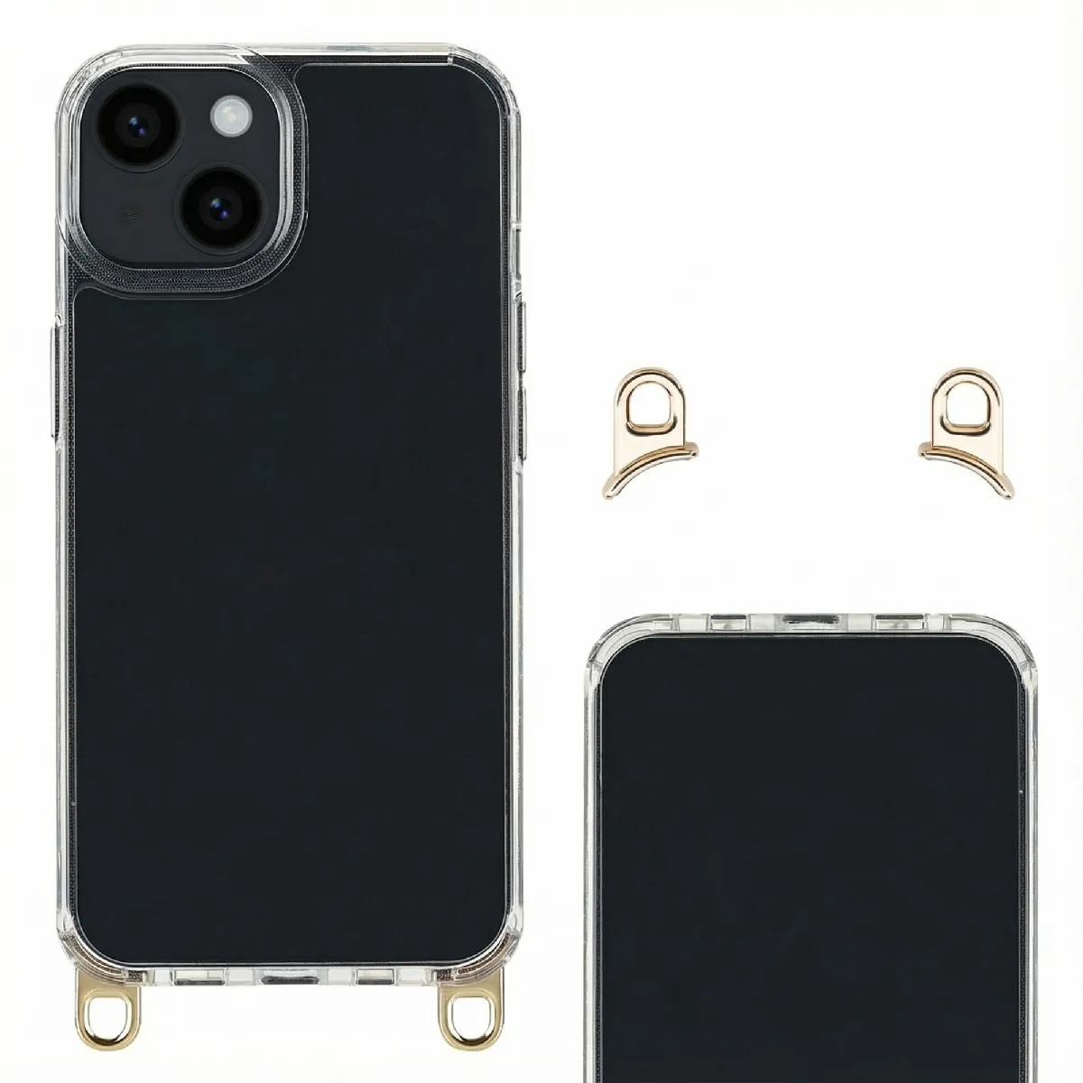 Selencia Coque Arrière Avec Crochets Amovibles Pour Apple Iphone 13 - Transparent