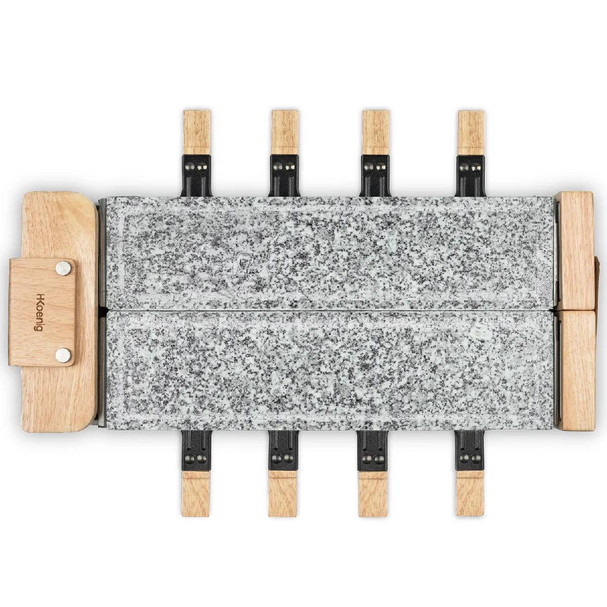 H.Koenig WOD362 Raclette pierre à cuire 8 personnes design bois - vue 2