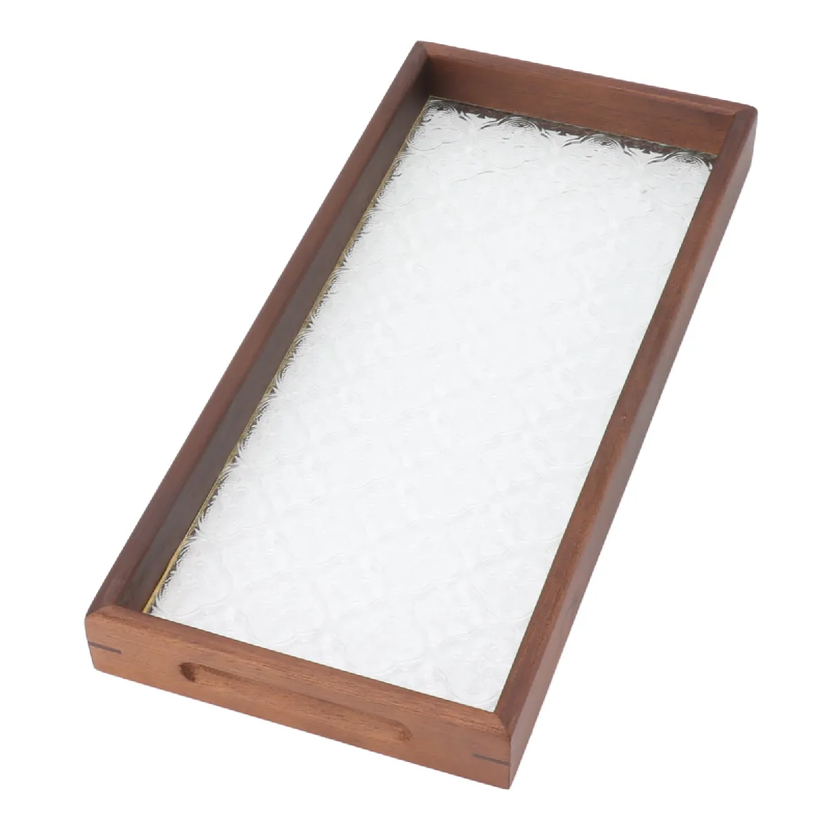 Plateaux Service Bambou Lot De 10 - 28x10cm, Naturel, Bords Relevés, Pour Petit-déjeuner, Restaurant, Présentation