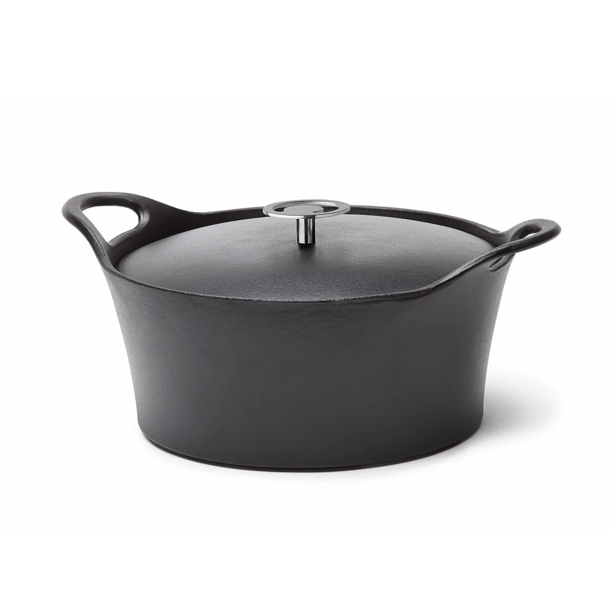 Cuisinox Noire Volcan - Cocotte Ronde 20Cm Fonte De Fer Émaillée Avec Couvercle