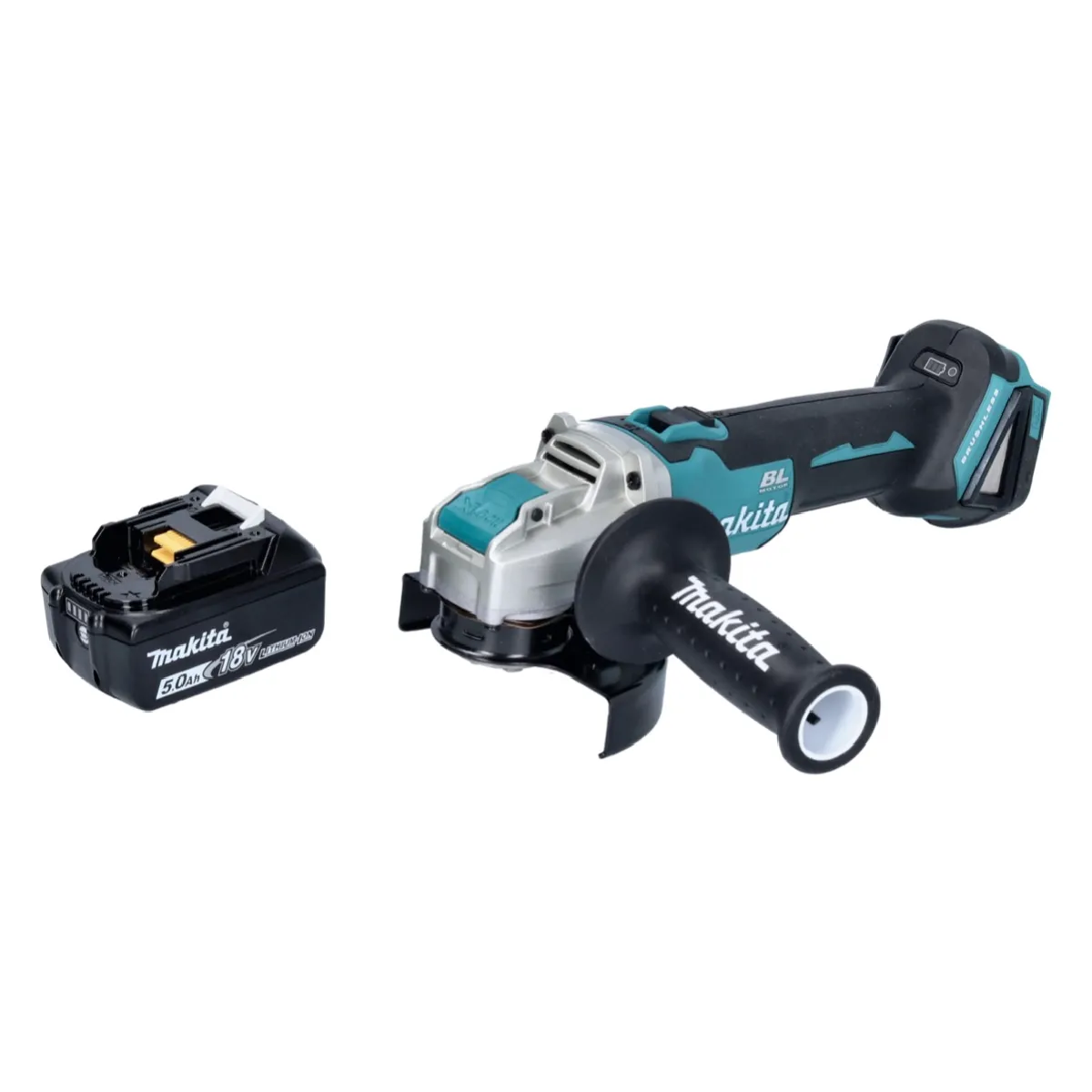 Makita DGA521T1X1 Meuleuse d'angle sans fil 125 mm 18V X LOCK Brushless + 1x Batterie 5 0 Ah sans chargeur - vue 2