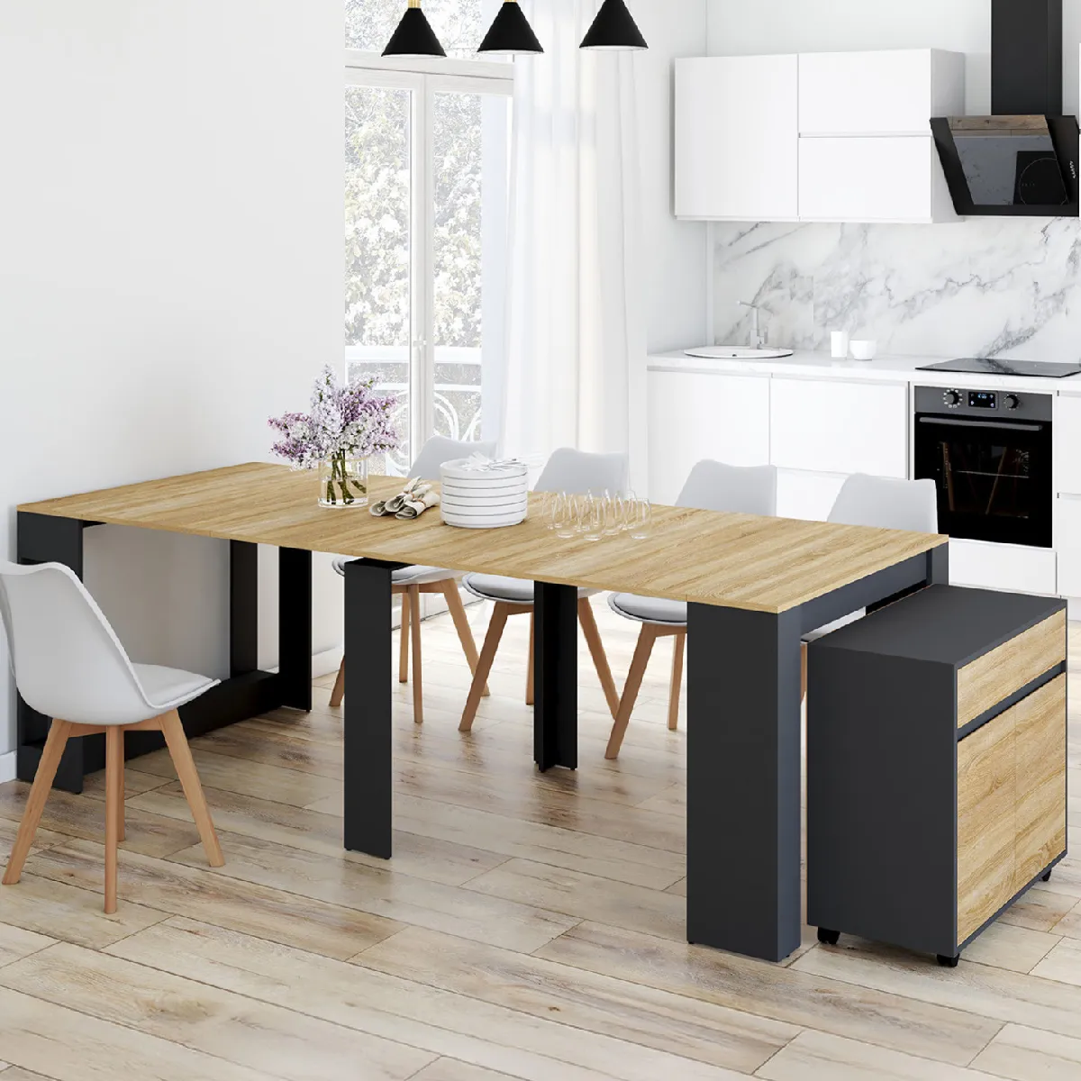 Buffet console extensible