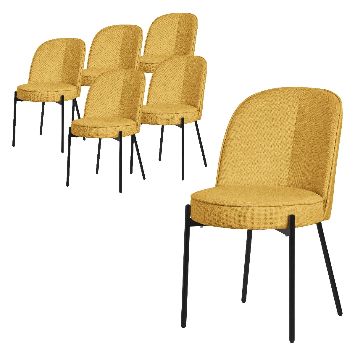 Ml-Design Lot De 6 Chaises De Salle À Manger Chaise De Salon Chaise Rembourrée Chaise De C
