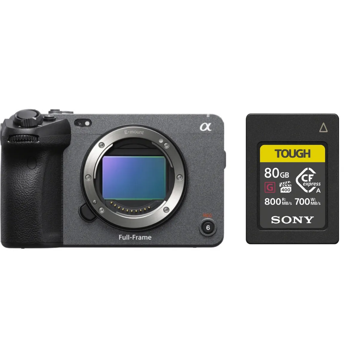 SONY FX3A Cinema Line Boîtier plein format + carte mémoire Sony CFexpress Type A TOUGH de 80 Go