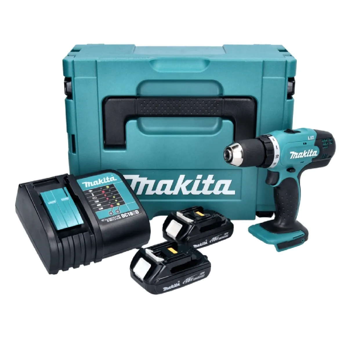 Makita DDF 453 SYJ Perceuse visseuse sans fil 18 V 42 Nm + 2x batterie 1 3 Ah + chargeur + Makpac - vue 2