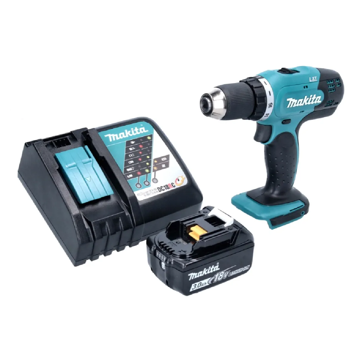 Makita DDF 453 RF1 Perceuse visseuse sans fil 18 V 42 Nm + 1x batterie 3 0 Ah + chargeur - vue 2