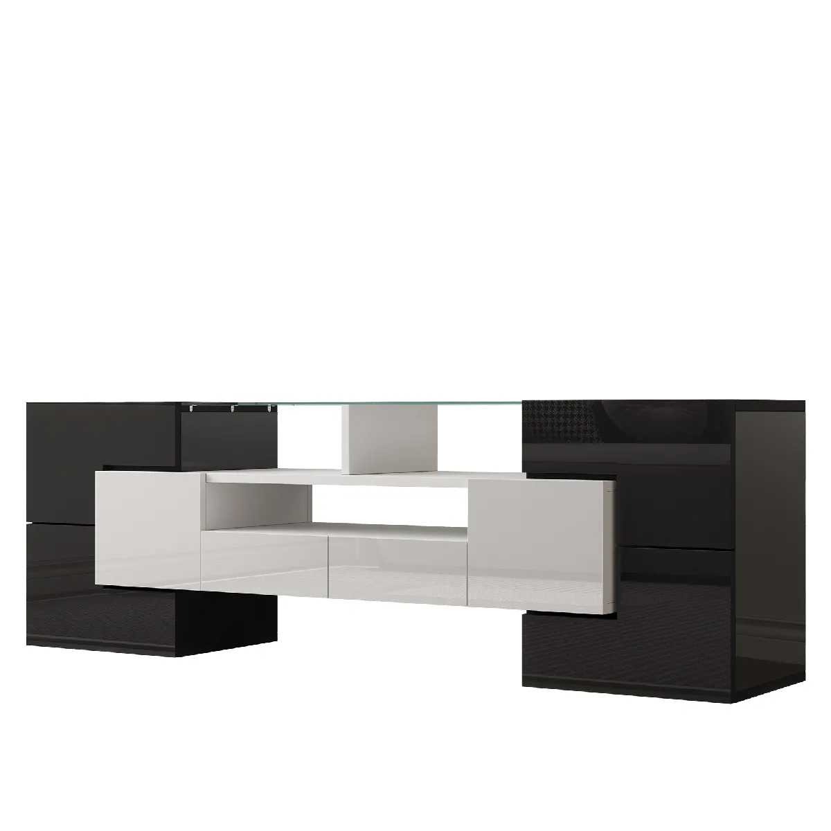 Blossom paris Meuble TV bas LED - Blanc