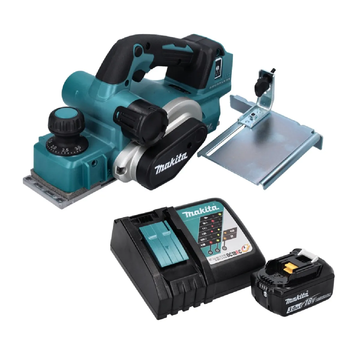 Makita DKP181RF1 Rabot sans fil 82mm 18V Brushless + 1x Batterie 3 0 Ah + Chargeur - vue 2