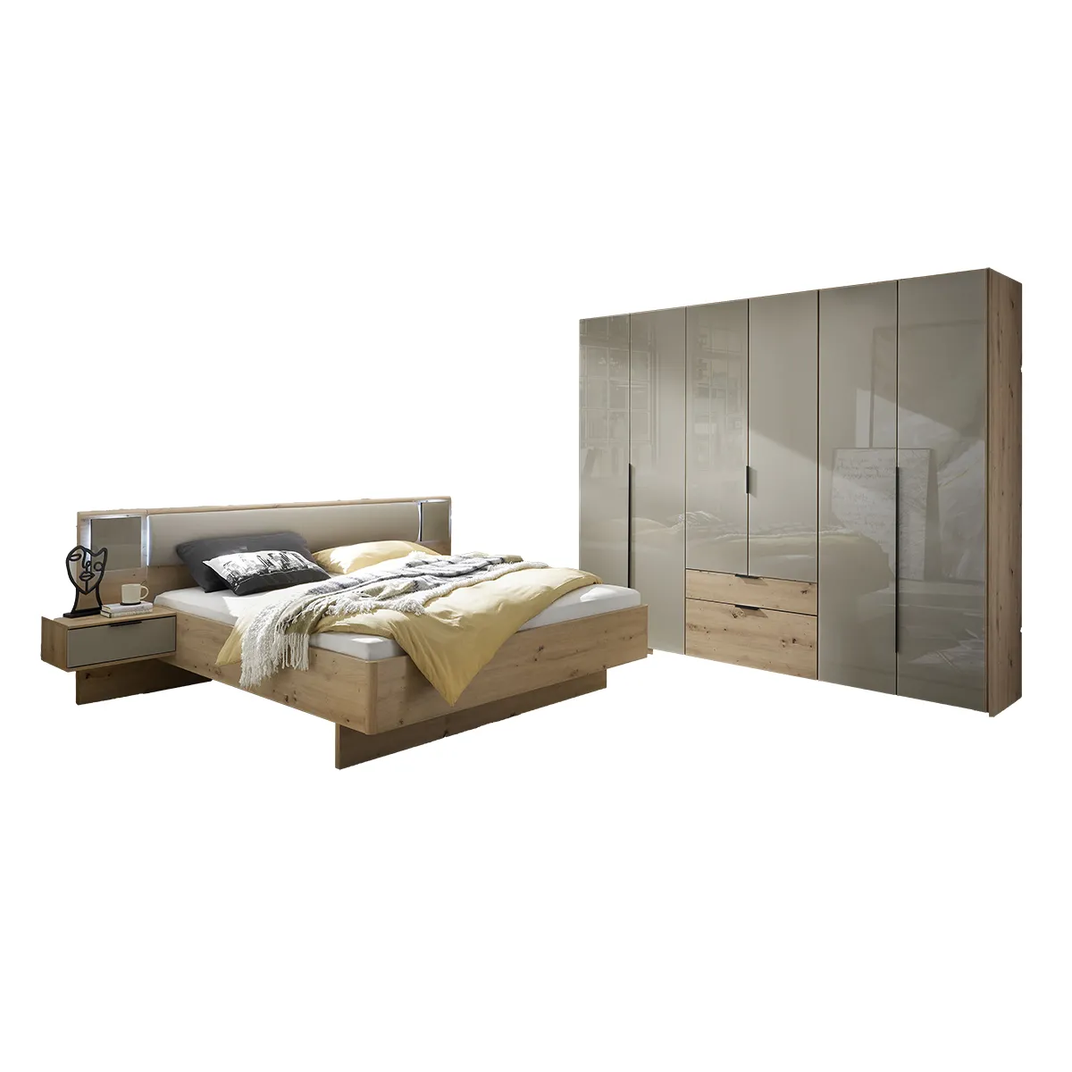 Pegane Chambre complète adulte - Chêne