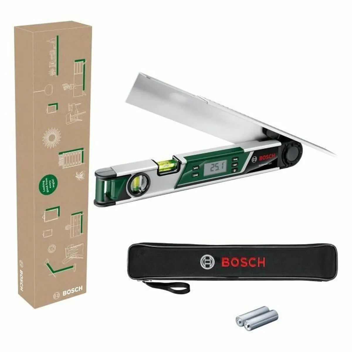 Mesureur d'angle UniversalAngle de Bosch mesure et transfert précis d'angles jusqu'à 220° avec fonction de calcul intégrée pour - vue 1