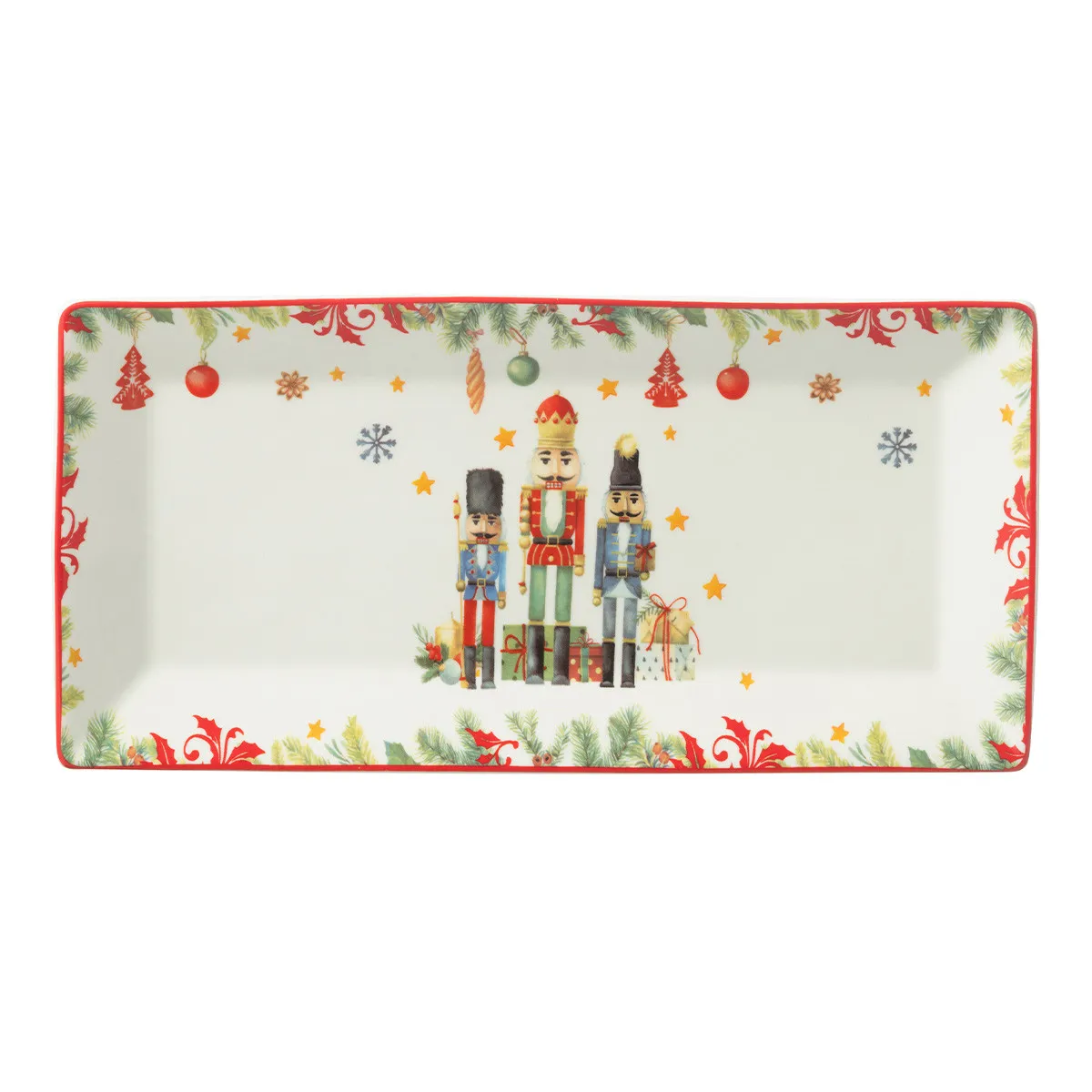 Assiette de Présentation de Noël Casse-Noisette 33cm Blanc