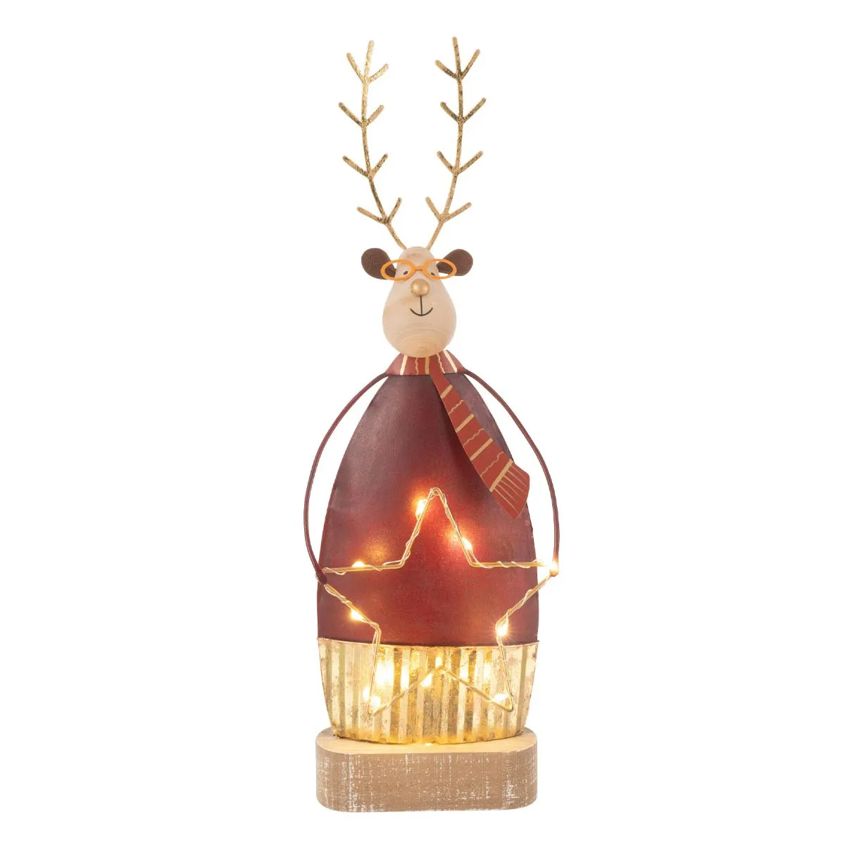 Paris Prix Renne Déco À Led Étoile 32Cm Rouille