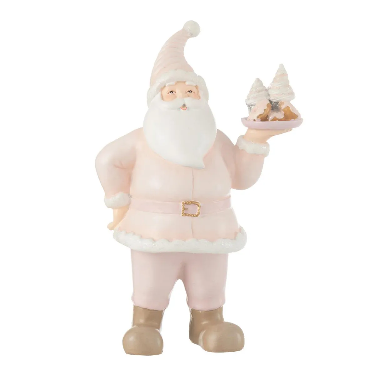 Non Communiqué Rose Père Noël Déco En Résine "Pâtisserie" 24Cm - Image 3