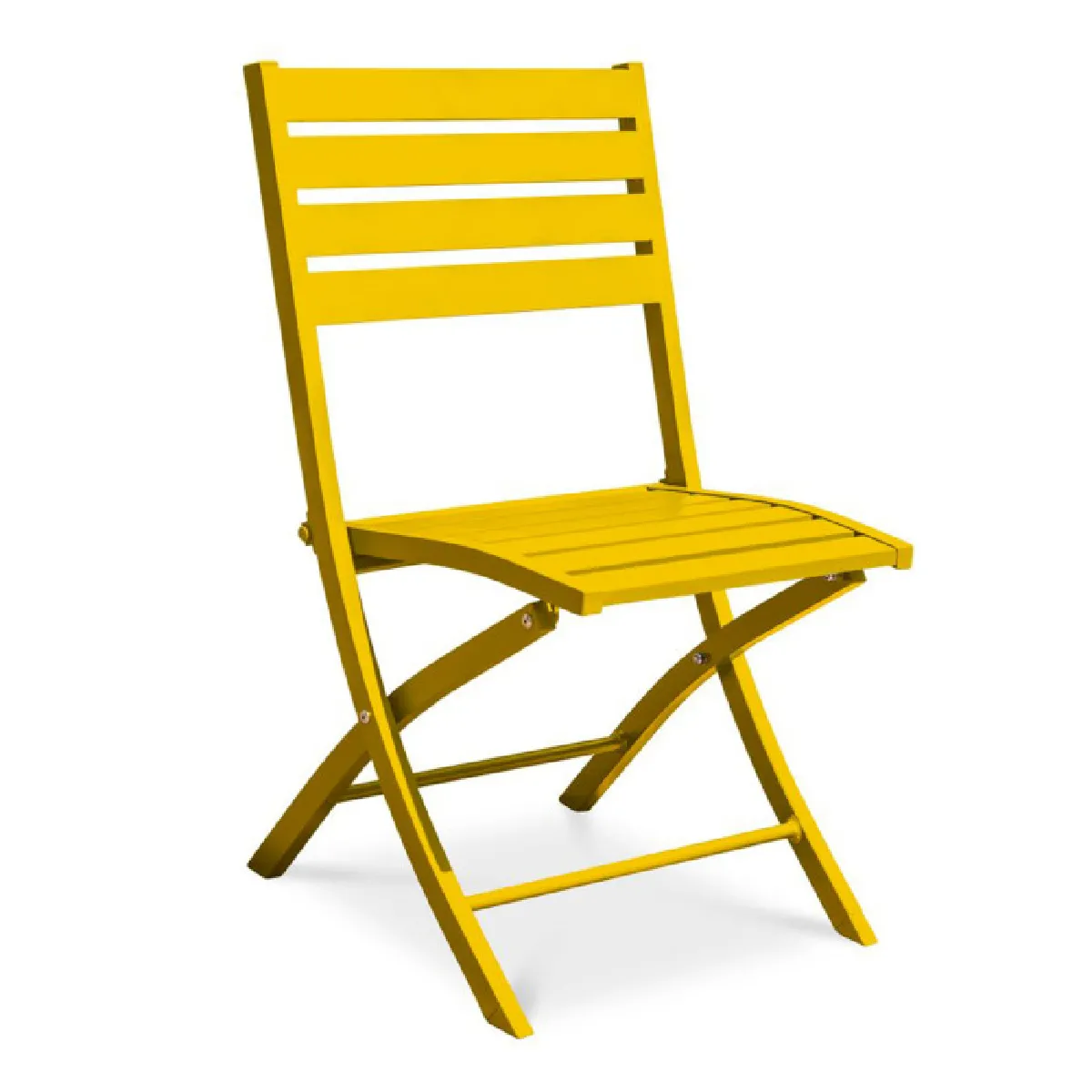 Non Communiqué Moutarde Chaise De Jardin Pliante "Marius" 82Cm - Image 3