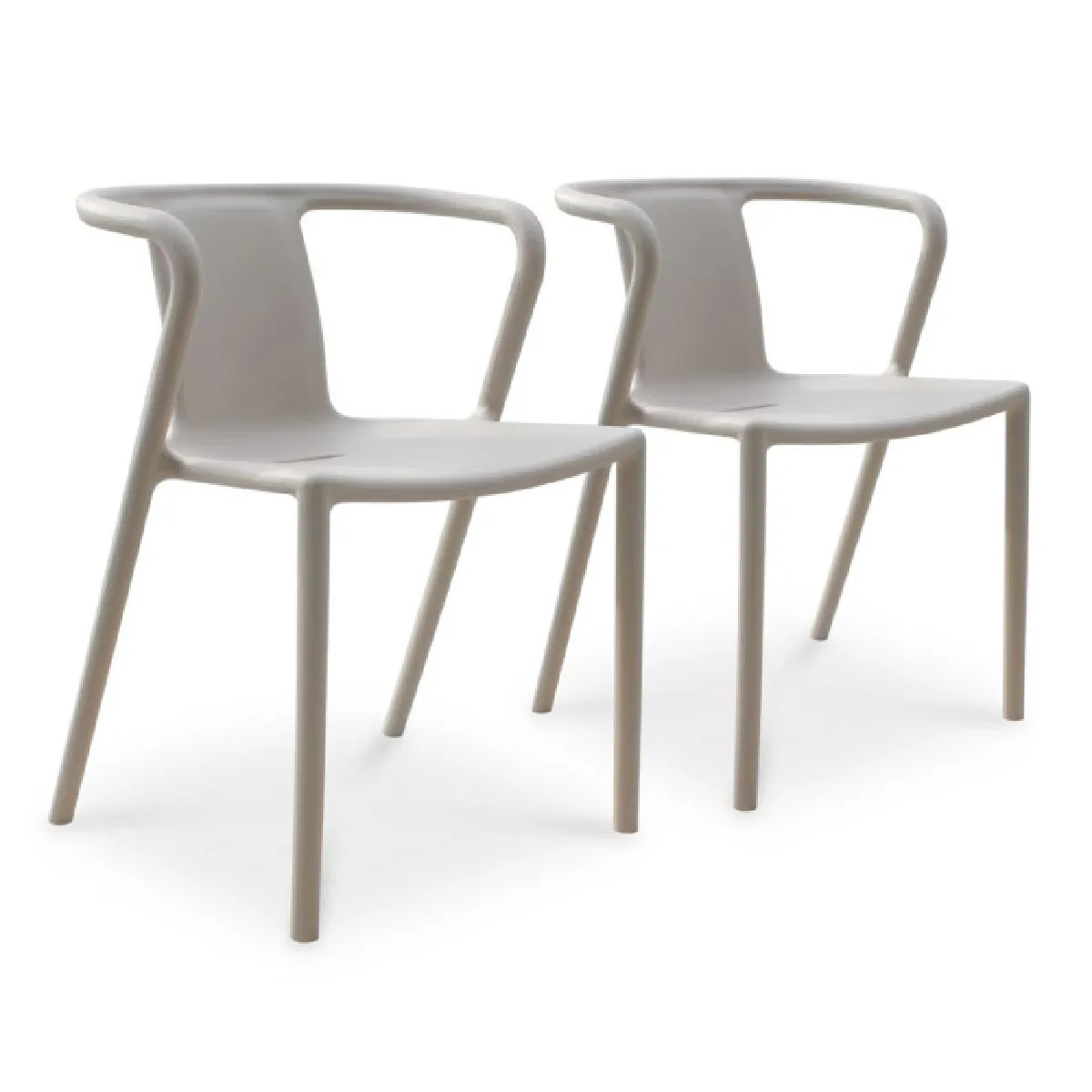 Paris Prix Lot De 2 Fauteuils De Jardin Empilables - Sable