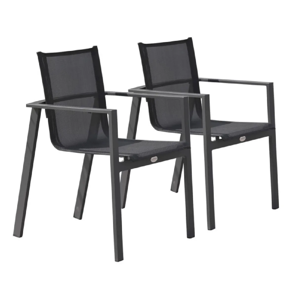 Paris Prix Gris/Noir Fauteuils De Jardin X2 - Anthracite &