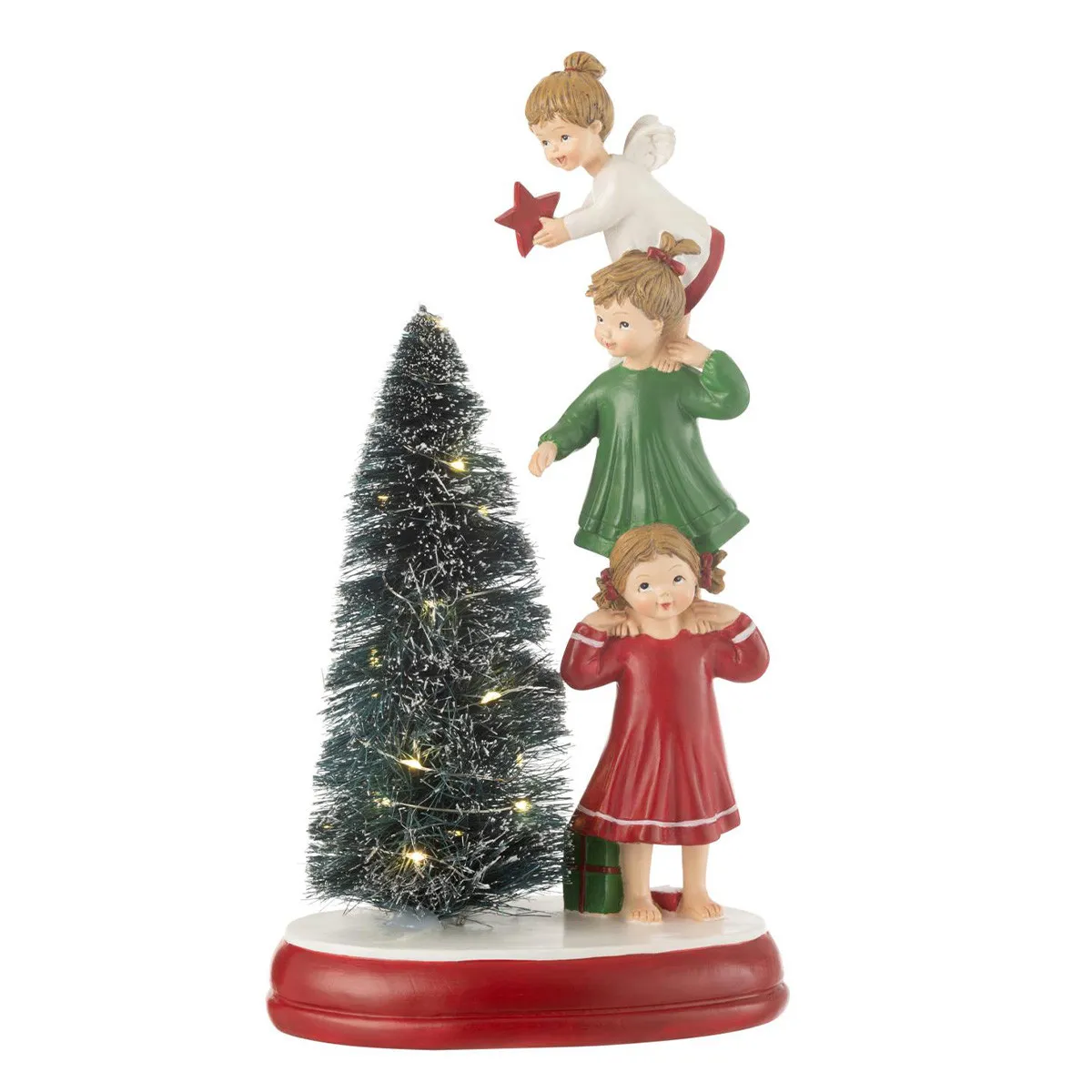 Non Communiqué Multicolore Déco De Noël À Led "Sapin & Anges" 30Cm - Image 2