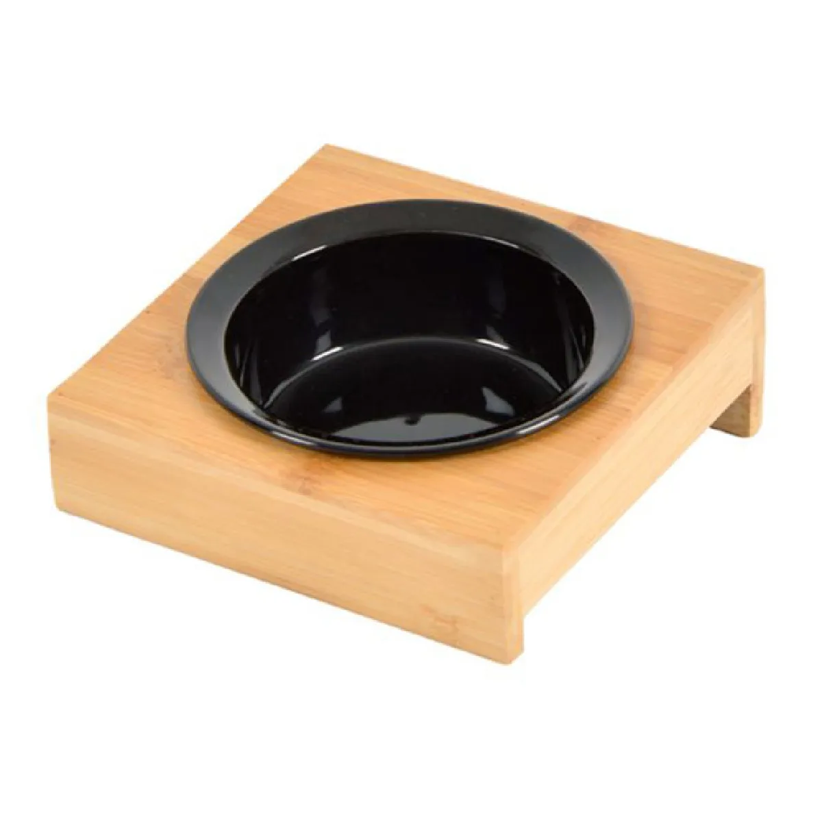 Meilleurs prix pour Gamelle en Céramique Support Bambou 14cm Noir