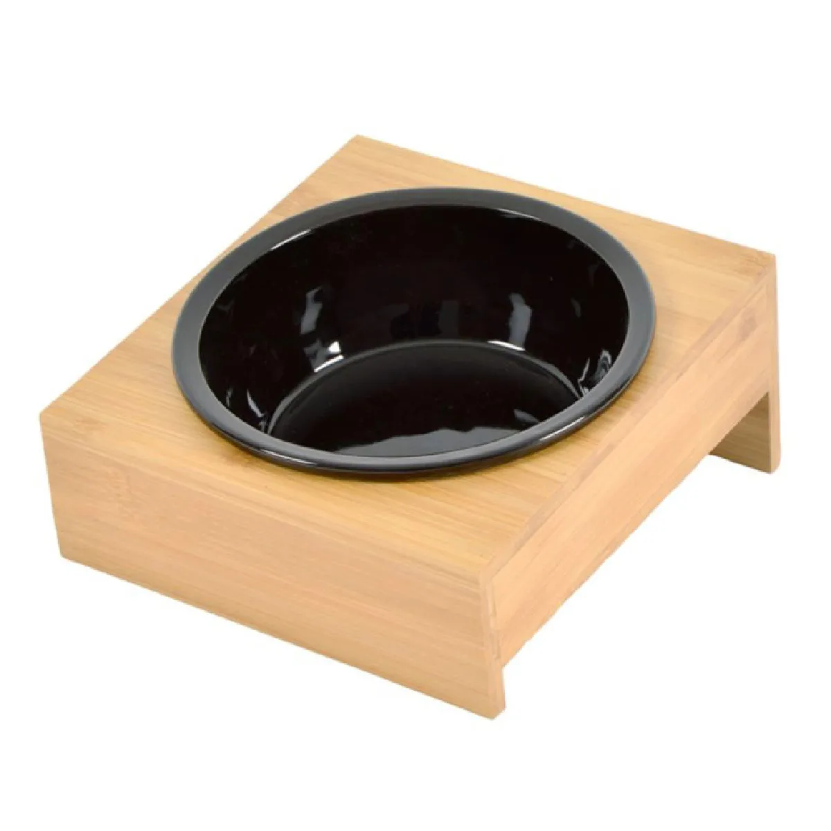 Comparer les prix de Gamelle en Céramique Support Bambou 19cm Noir