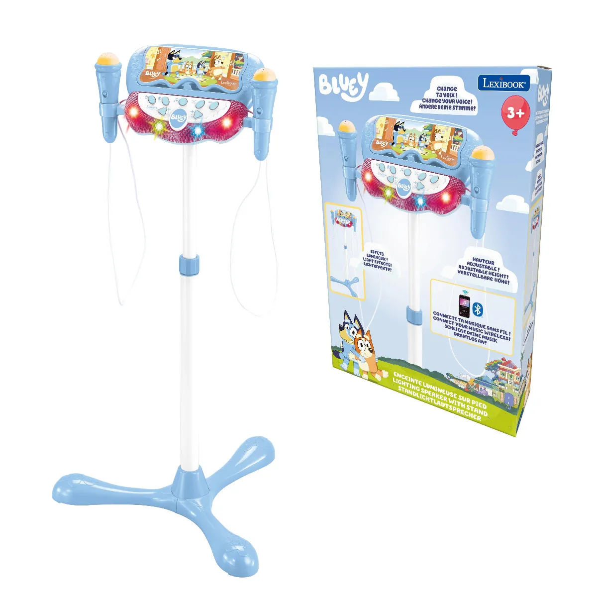 Micros Sans Fil Karaoké Station Karaoké Portable Bluetooth Avec 2 Micros - Lumières LED, Effets Vocaux - Pour Fêtes Micros Sans Fil Karaoké Station Karaoké Portable Bluetooth Avec 2 Micros - Lumières LED, Effets Vocaux - Pour Fêtes
