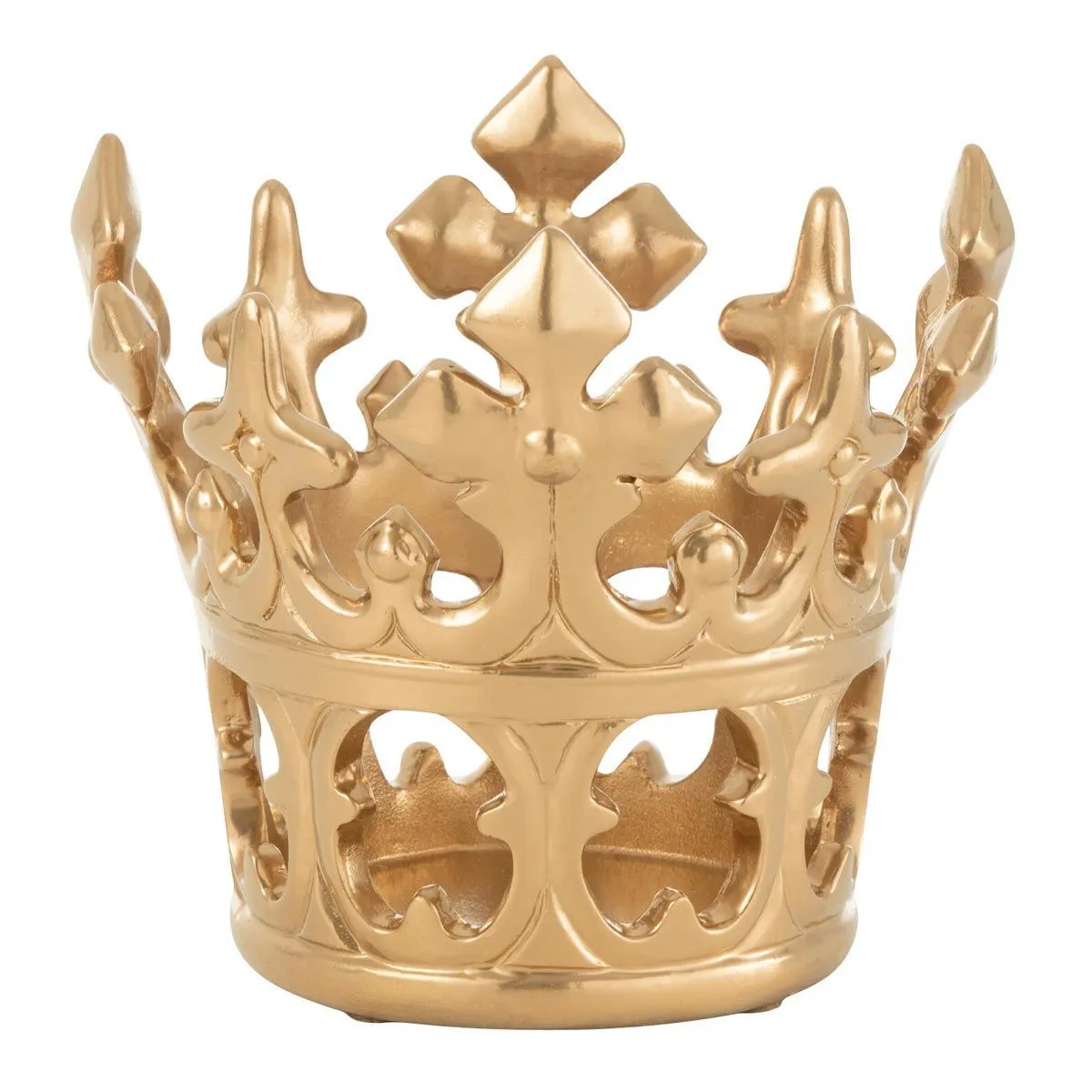 GENERIQUE - Couronne Déco Elisabeth - Objet de décoration - 18cm - Or - Image 3