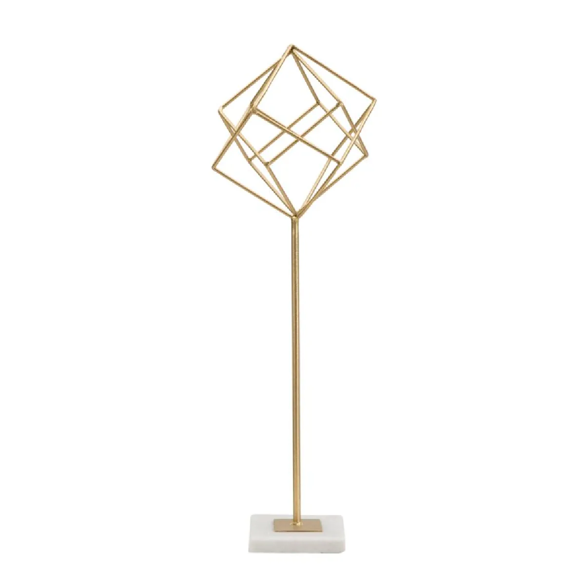 Mauro Ferretti Doré Objet Décoratif Cube - Image 3