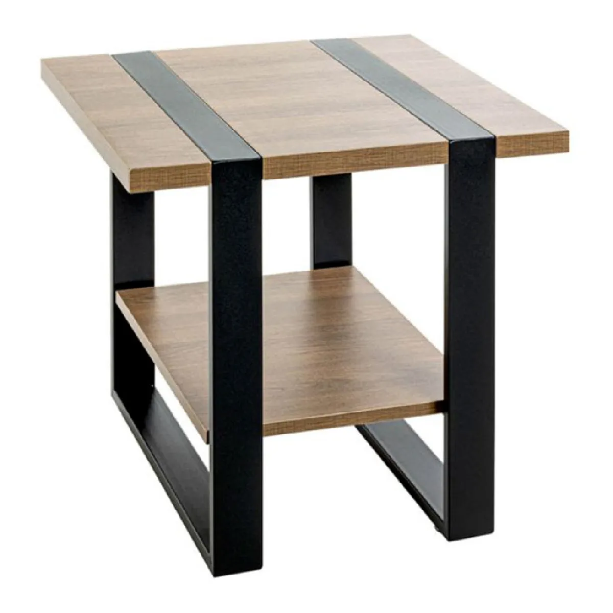 GENERIQUE - Table d'appoint Miranda - Chêne - Noir - 45cm - Image 3