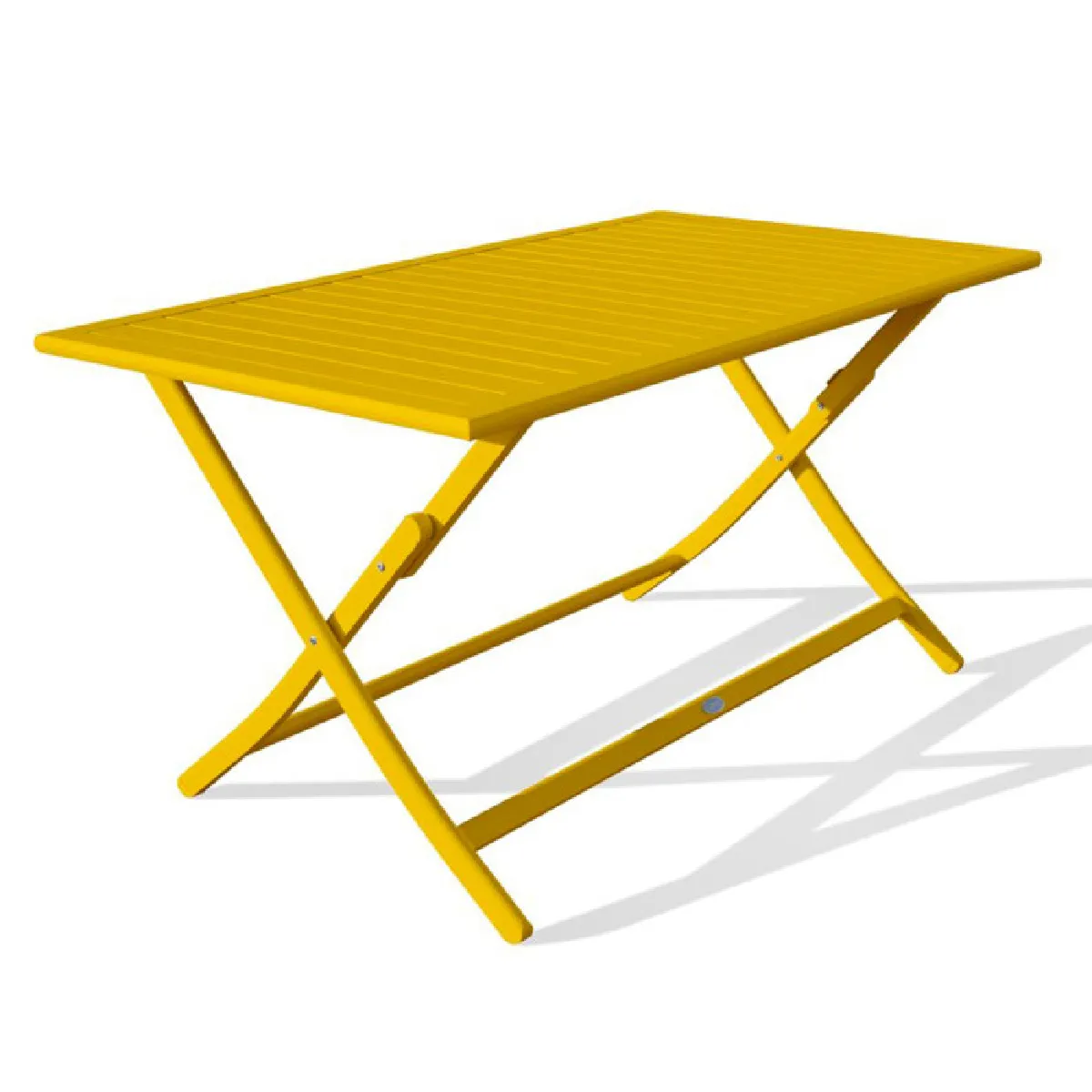 Non Communiqué Jaune Table De Jardin Pliante "Marius" 140Cm Moutarde - Image 3