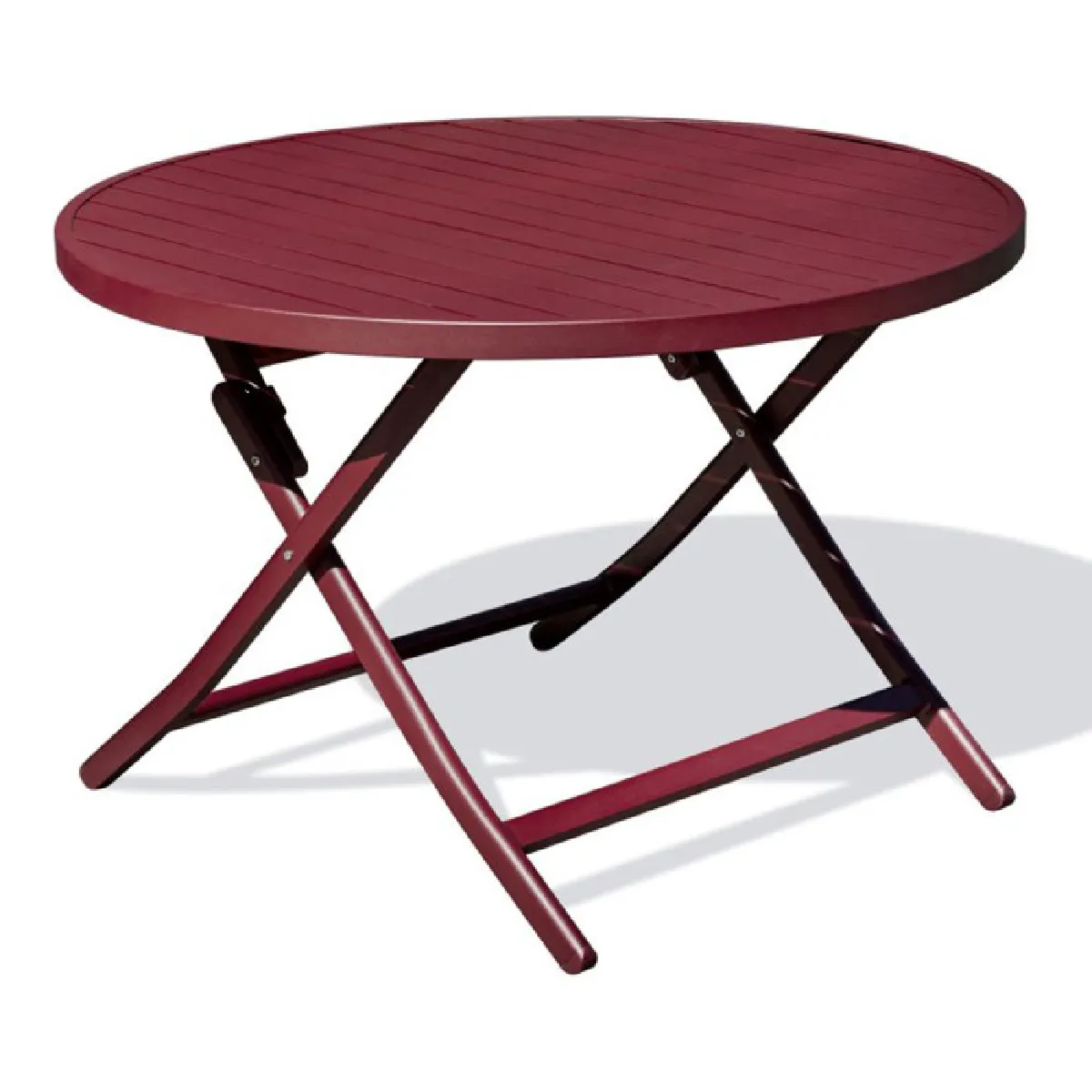 Non Communiqué Rouge Table De Jardin Pliante "Marius" 110Cm Carmin - Image 2