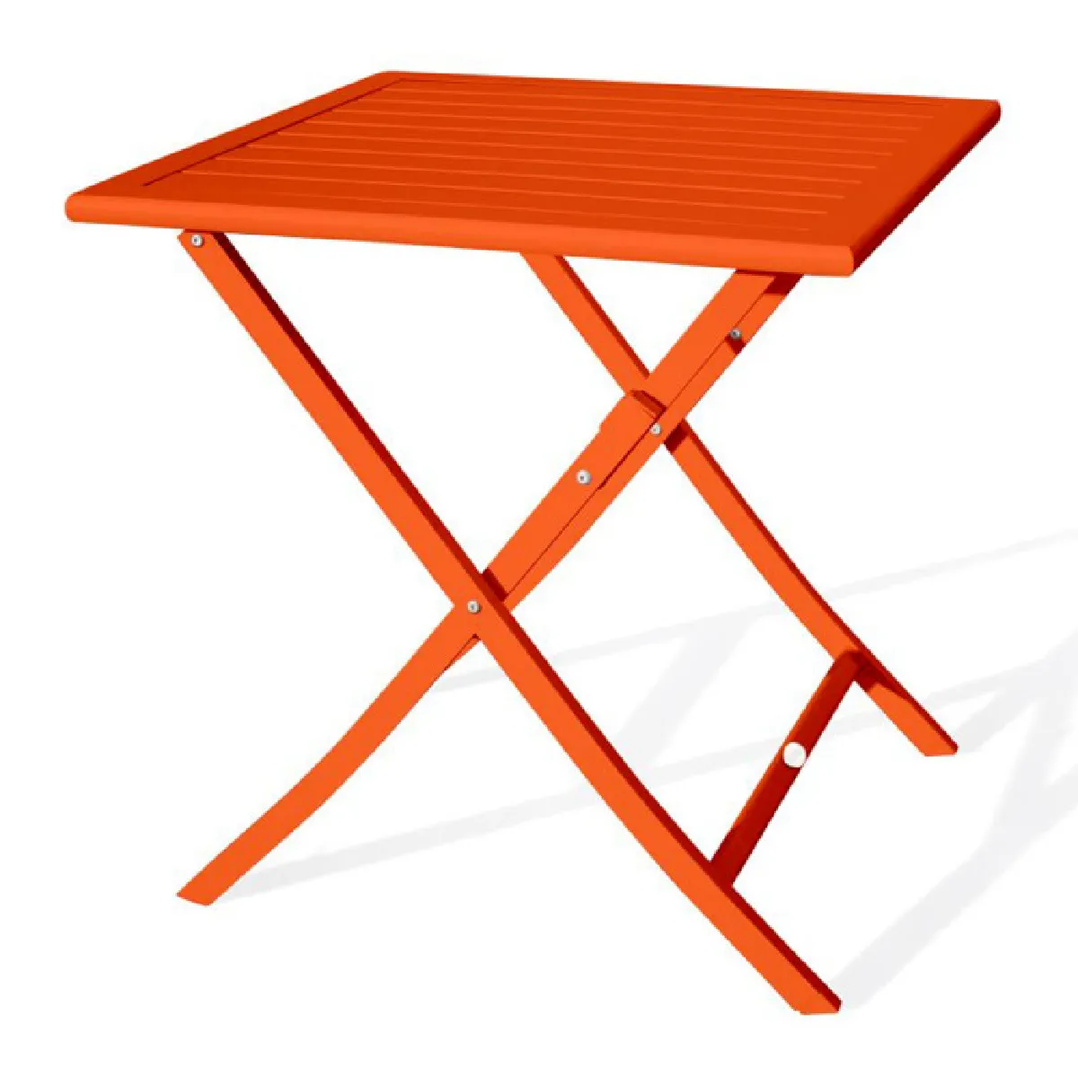 Non Communiqué Orange Table De Jardin Pliante "Marius" 70Cm - Image 2