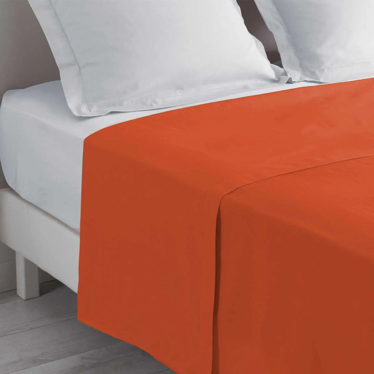 DOUCEUR D INTERIEUR Drap Plat Lina 240x300cm Paprika