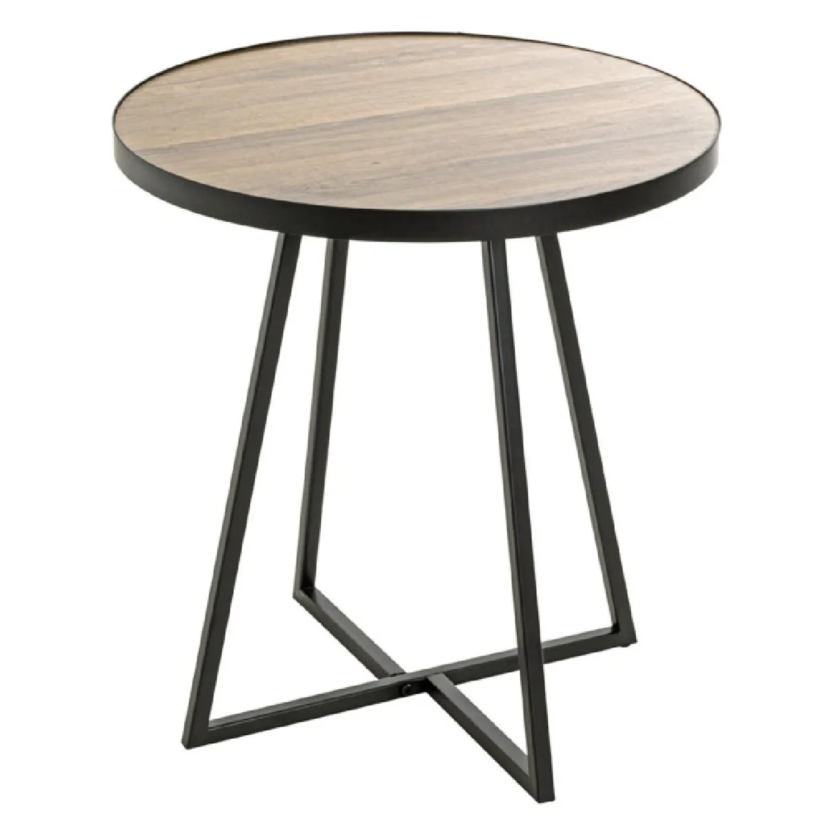 Paris Prix Noir Table D'appoint Ronde - & Chêne