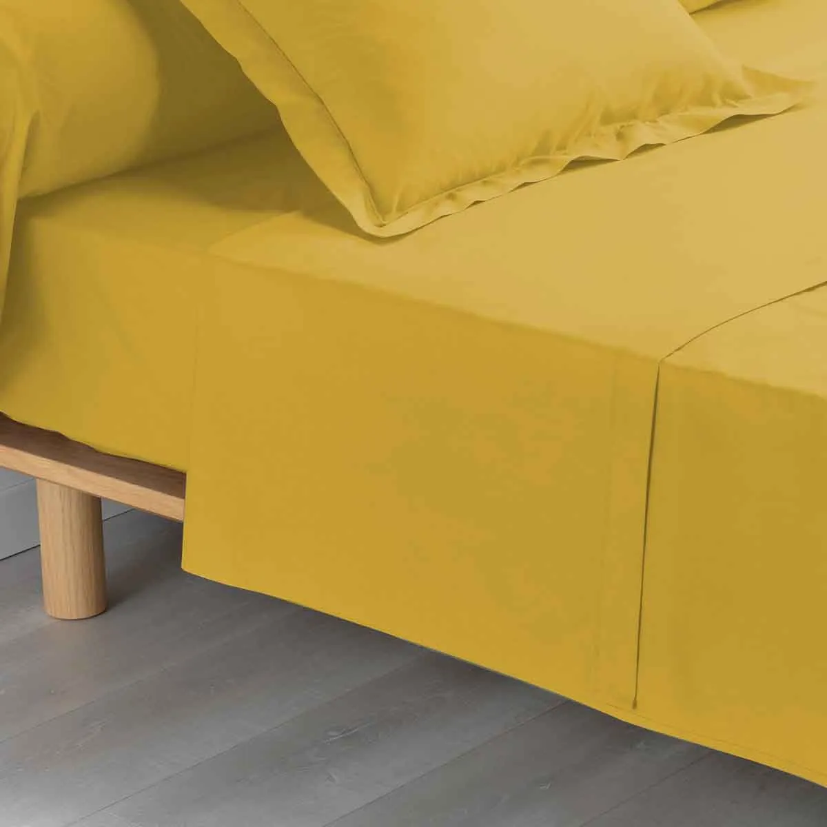 DOUCEUR D INTERIEUR Drap Plat Percaline 180x290cm Ocre